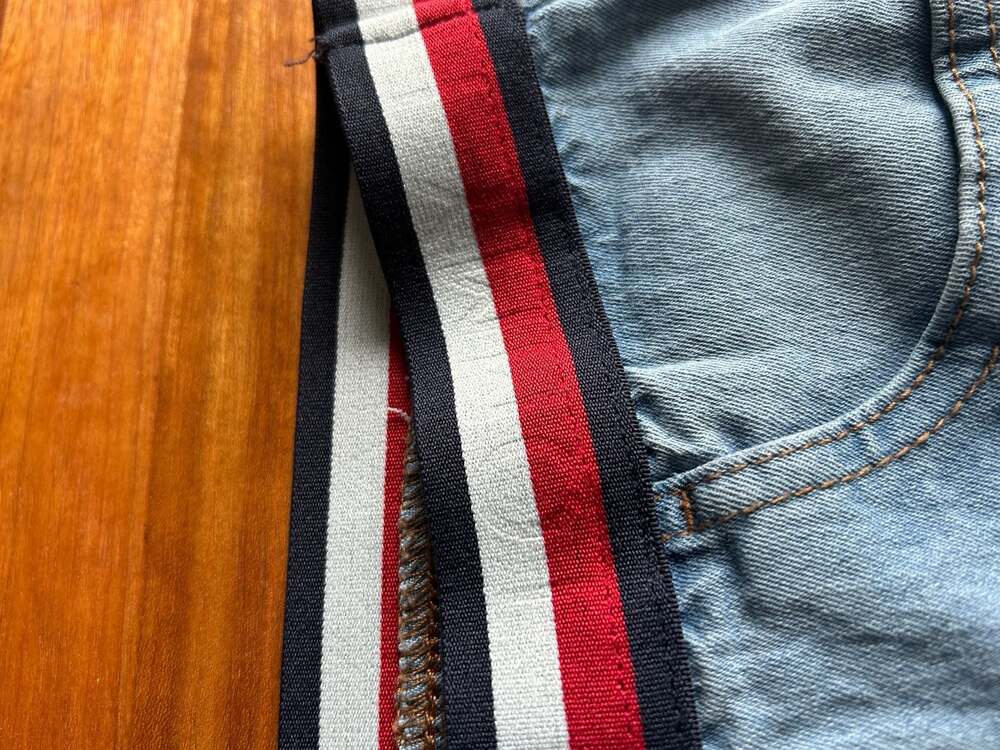 Tommy Hilfiger Girls Pull-On Stretch Denim Jeggings Signature Stripe Waistband
